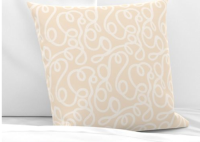 Neutral Squiggles Pillow